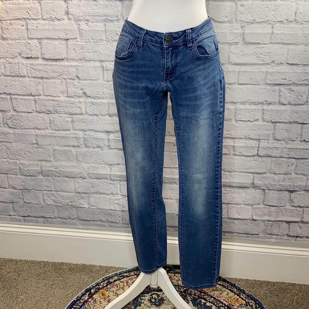 Max Studio Jeans Womens Size 6 Medium Wash Mid Rise Skinny Ankle Jeans - Picture 4 of 15